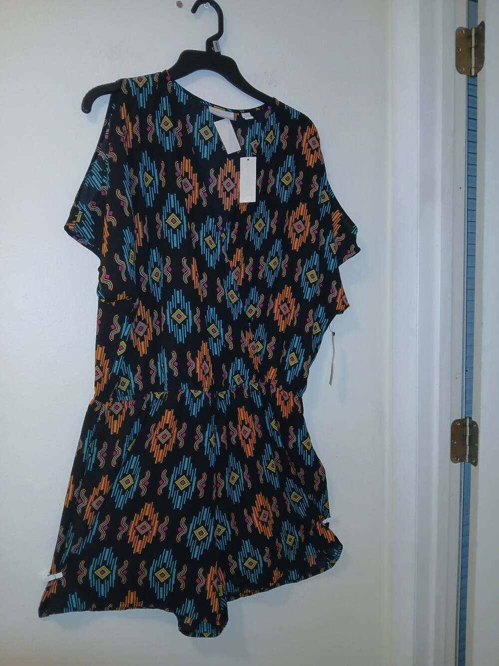 New York & Company Geometric Print Romper